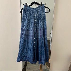 Vintage blue gingham skirt